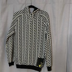 Jack + Jones Sweater Hoodie Black + White